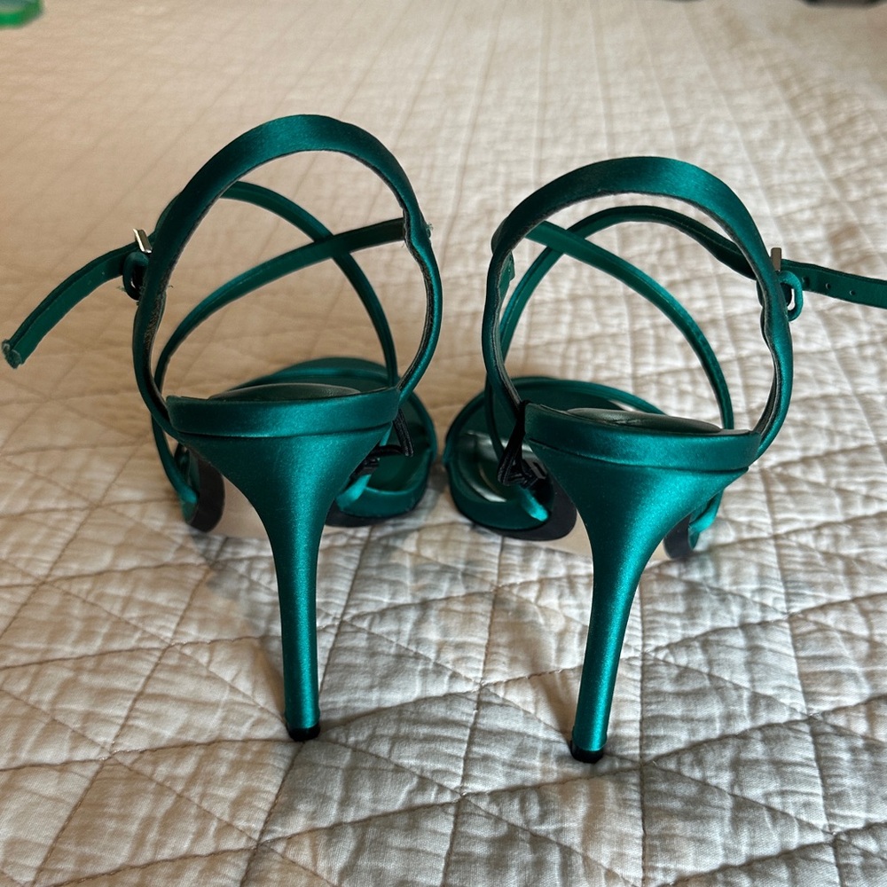Zara Satin Strappy Stiletto Sandals - Picture 6 of 6